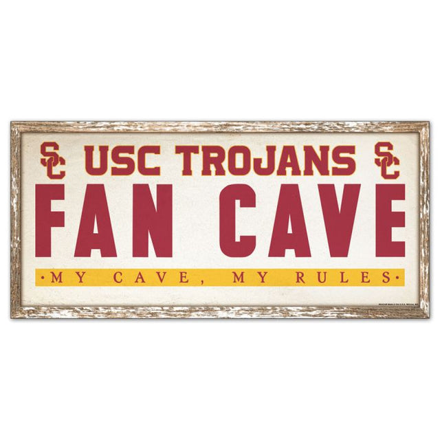 USC Trojans WORD BOX Wood Sign 8" x 17"