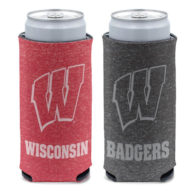 Enfriador de latas delgado de 12 oz de Wisconsin Badgers