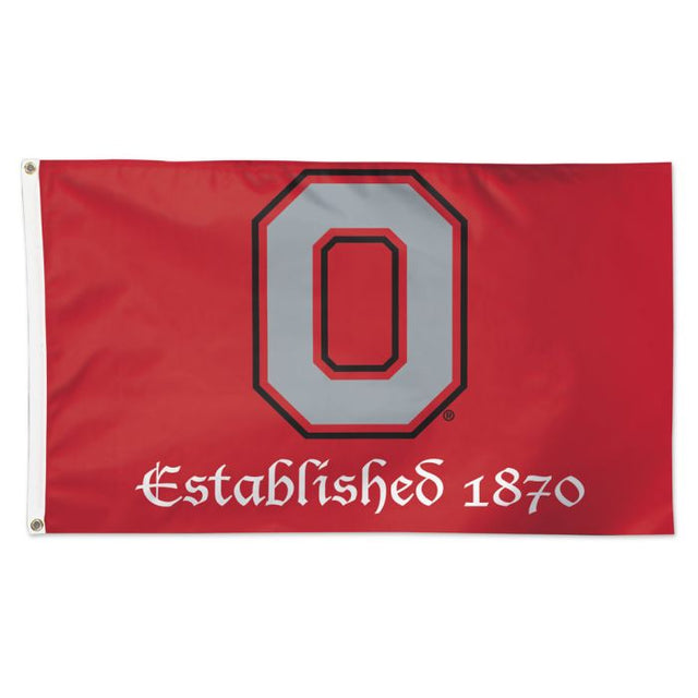 Bandera de los Ohio State Buckeyes "O" fundada en 1870 - Deluxe 3' X 5'