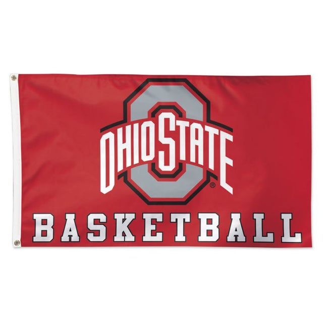 Bandera de baloncesto de Ohio State Buckeyes de OHIO STATE - Deluxe 3' X 5'