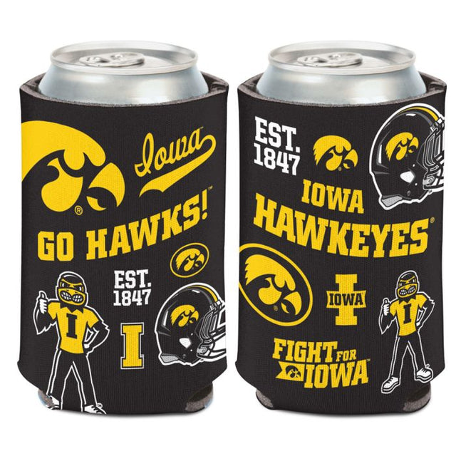 Iowa Hawkeyes SCATTERPRINT Can Cooler 12 oz.