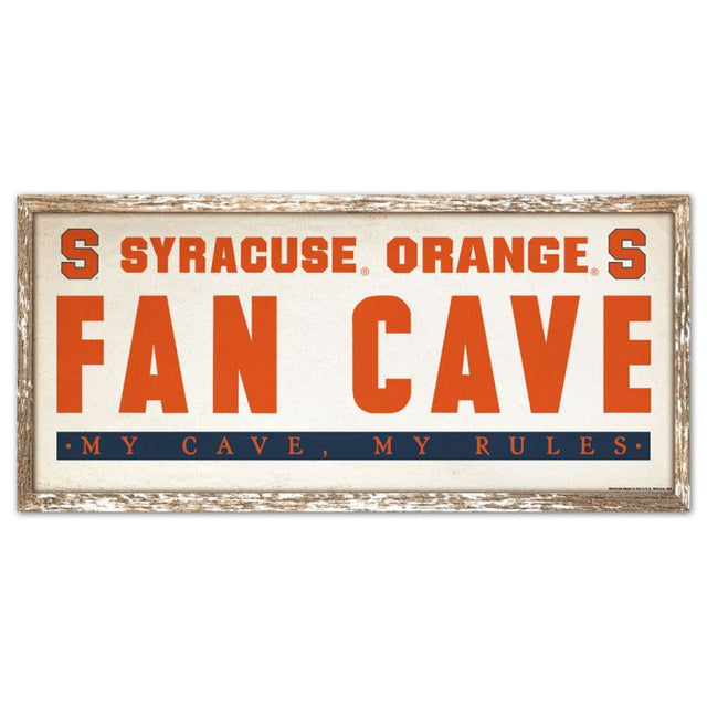 Syracuse Orange Wood Sign 8" x 17"