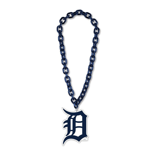 Collar con cadena de gran fanático de los Tigres de Detroit