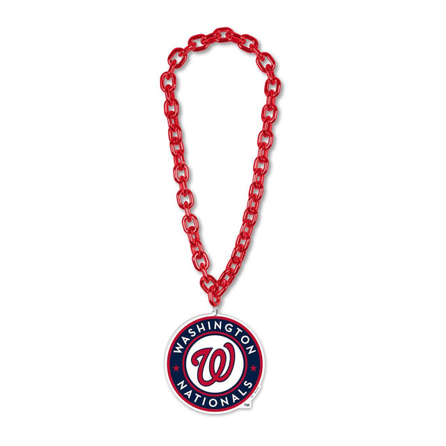 Collar con cadena de gran fanático de los Washington Nationals