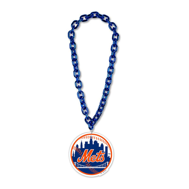 Collar con cadena de gran fan de los New York Mets