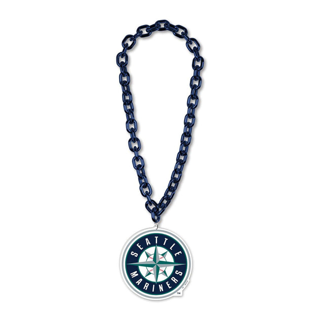 Collar con cadena de gran fanático de los Seattle Mariners