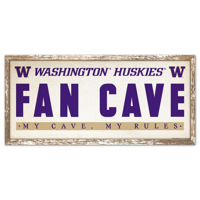 Washington Huskies Wood Sign 8" x 17"