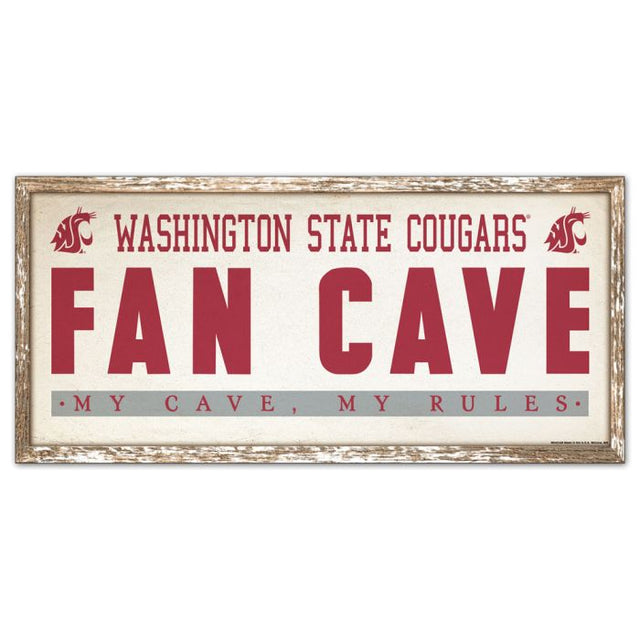 Letrero de madera de los Washington State Cougars de 8" x 17"