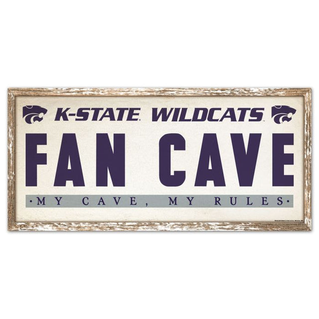 Letrero de madera de los Kansas State Wildcats de 8" x 17"