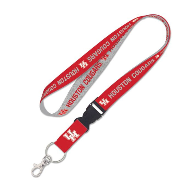 Houston Cougars HEATHER Lanyard w/detachable buckle 1"