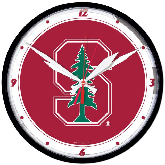 Reloj de pared redondo Stanford Cardinal de 12,75"