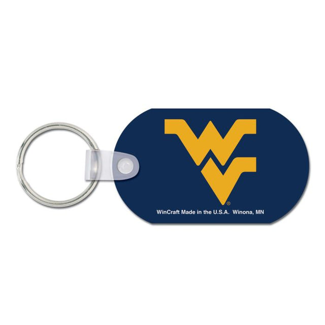 Llavero de metal de los West Virginia Mountaineers (aluminio)