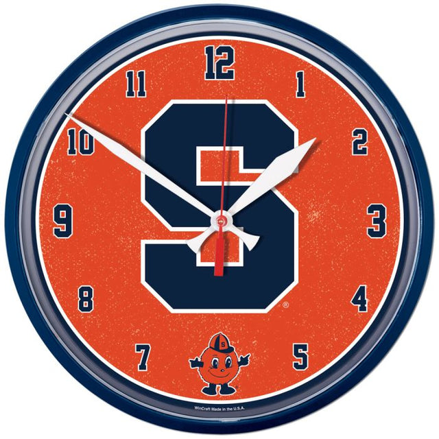 Syracuse Orange Round Wall Clock 12.75"