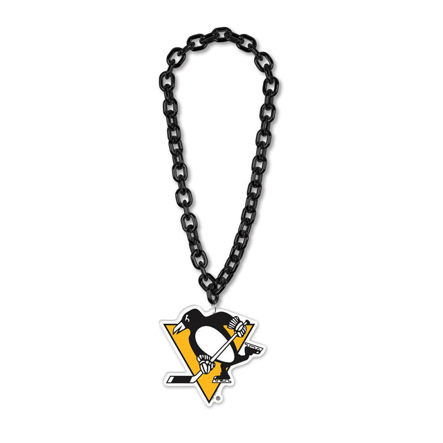 Collar con cadena de gran fanático de los Pittsburgh Penguins