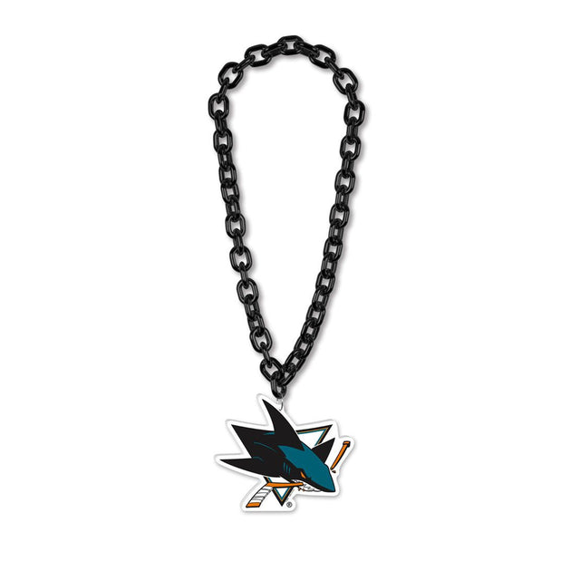 Collar con cadena de gran fan de los San Jose Sharks