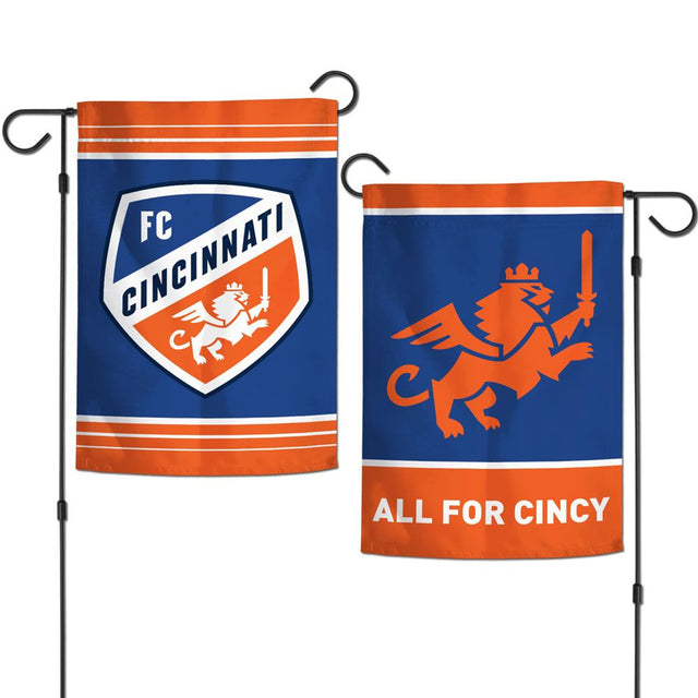 Bandera del FC Cincinnati de 12 x 18 pulgadas, estilo jardín