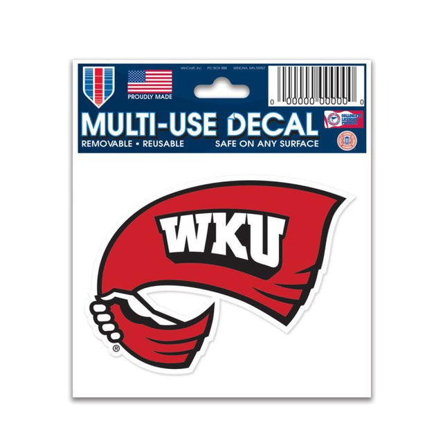 Calcomanía multiusos de Western Kentucky Hilltoppers de 3" x 4"