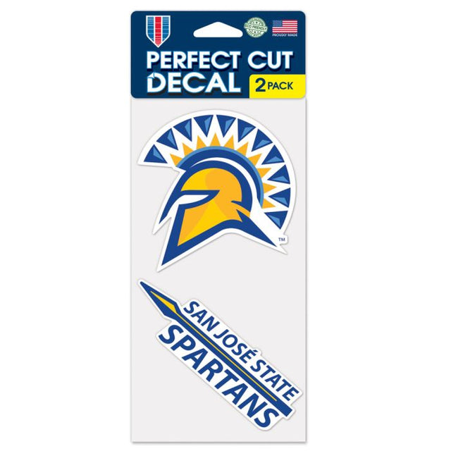 San Jose State Spartans Perfect Cut Decal Set of two 4"x4"