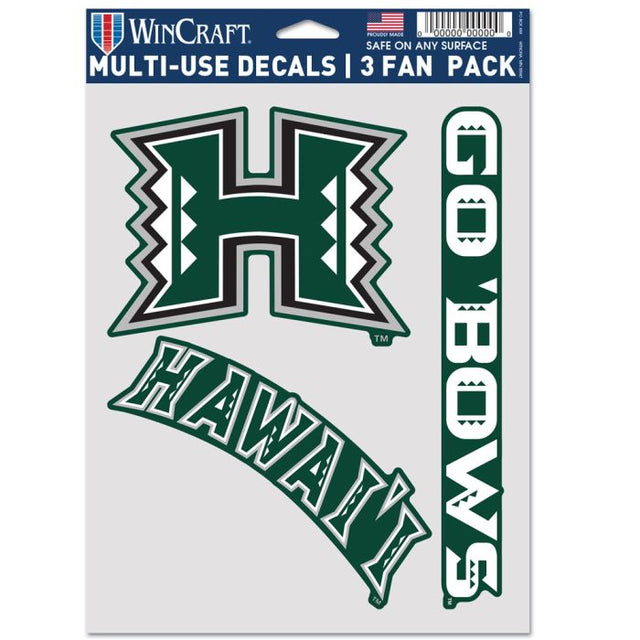 Hawaii Warriors Multi Use 3 Fan Pack