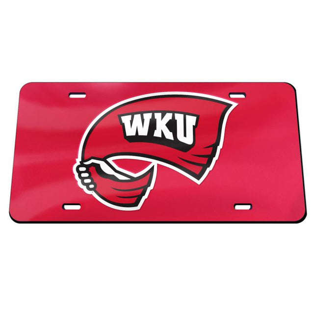 Western Kentucky Hilltoppers Specialty Acrylic License Plate