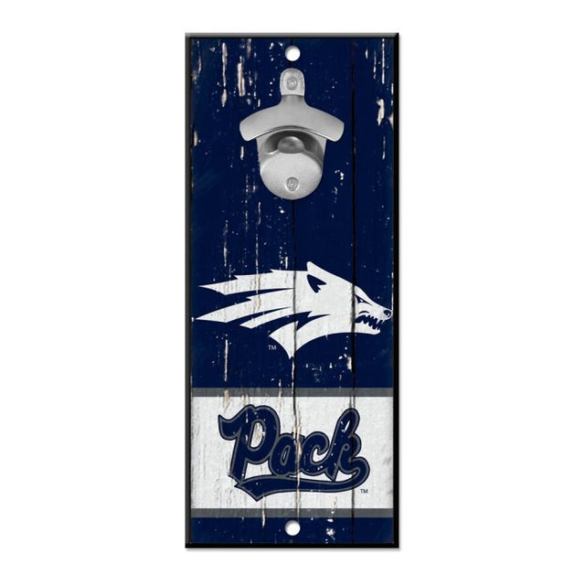 Nevada Wolf Pack Bottle Opener Sign 5x11