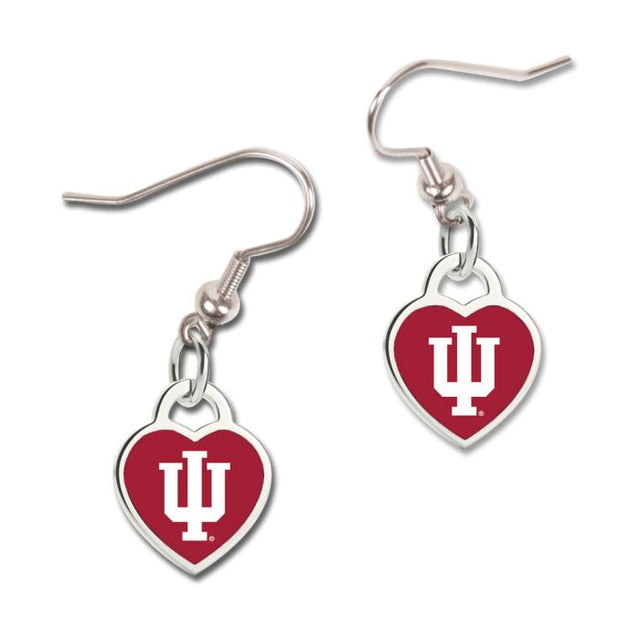 Indiana Hoosiers Earrings w/3D Heart