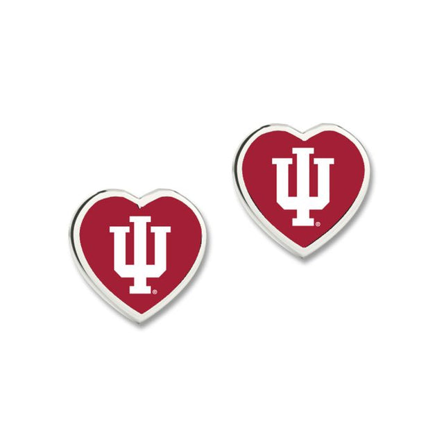 Pendientes de Indiana Hoosiers con corazón en 3D