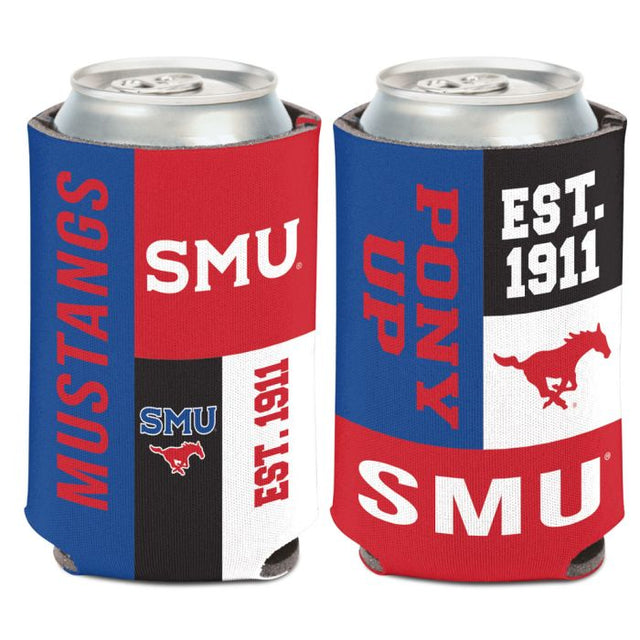 Southern Methodist Mustangs COLOR BLOCK Can Cooler 12 oz.