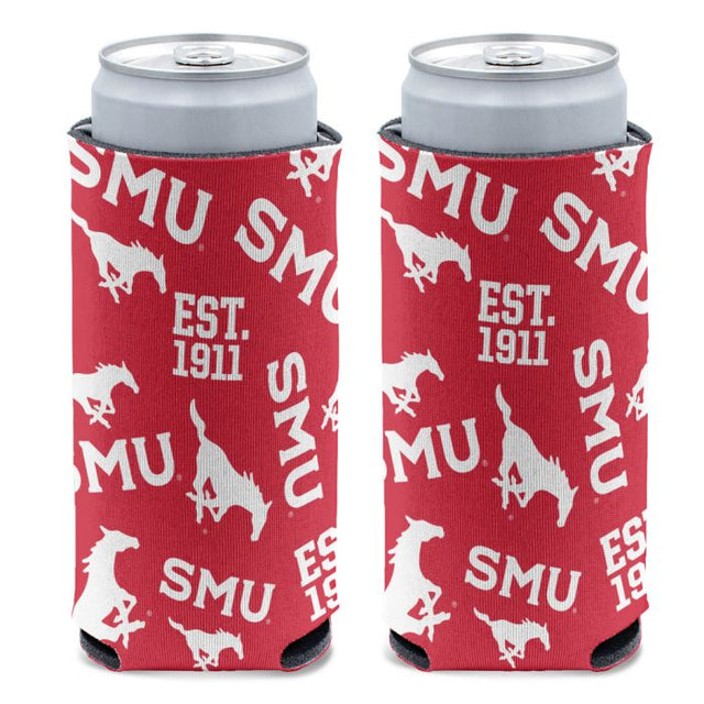 Refrigerador para latas delgado SCATTER de 12 oz de Southern Methodist Mustangs