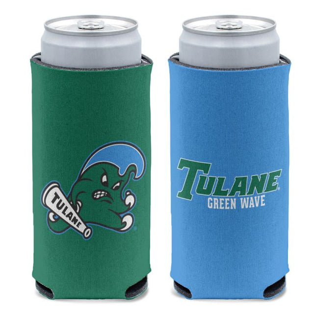 Tulane Green Wave 12 oz Slim Can Cooler