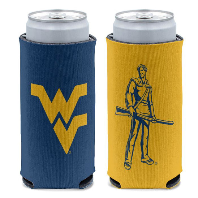 Enfriador de latas delgado de 12 oz de West Virginia Mountaineers