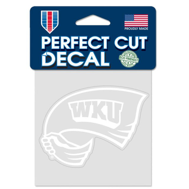 Western Kentucky Hilltoppers Perfect Cut White Decal 4" x 4"