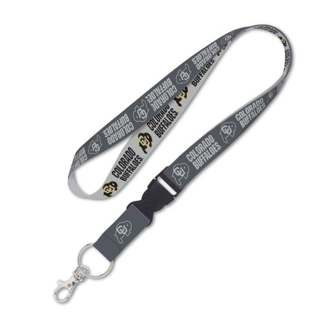 Colorado Buffaloes CHARCOAL Lanyard w/detachable buckle 1"