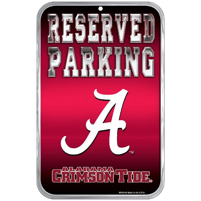 Alabama Crimson Tide Reserved Parking Plastic Sign 11" x 17"