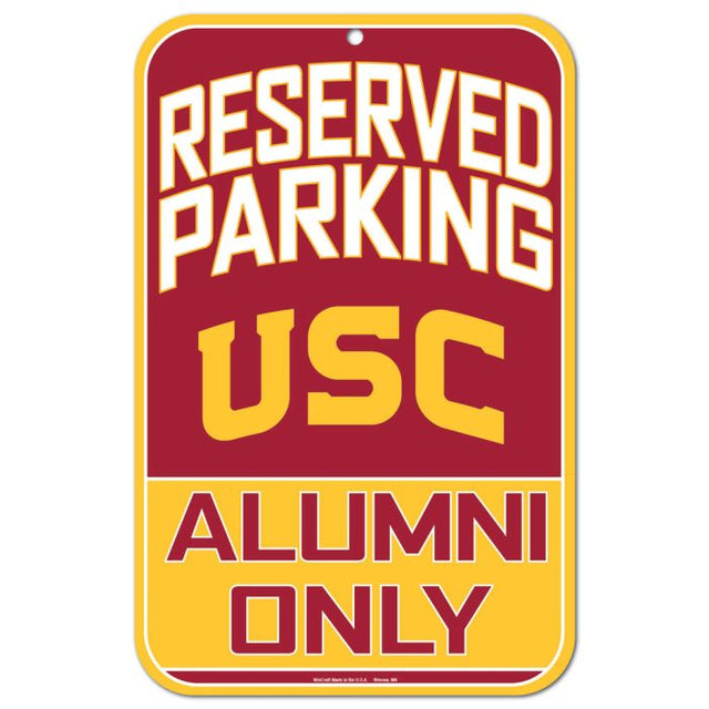 USC Trojans Reserved Parking Plastic Sign 11" x 17"