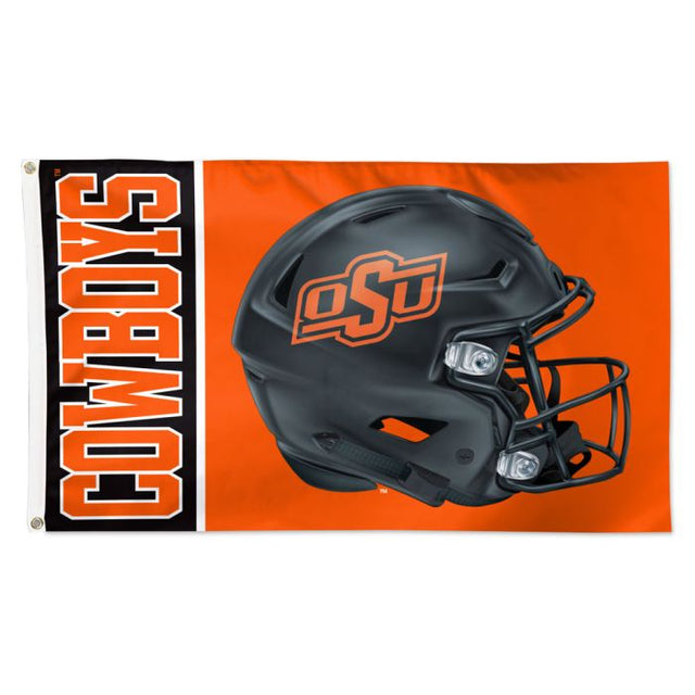 Bandera con casco de los Oklahoma State Cowboys, de lujo, 3 x 5 pies