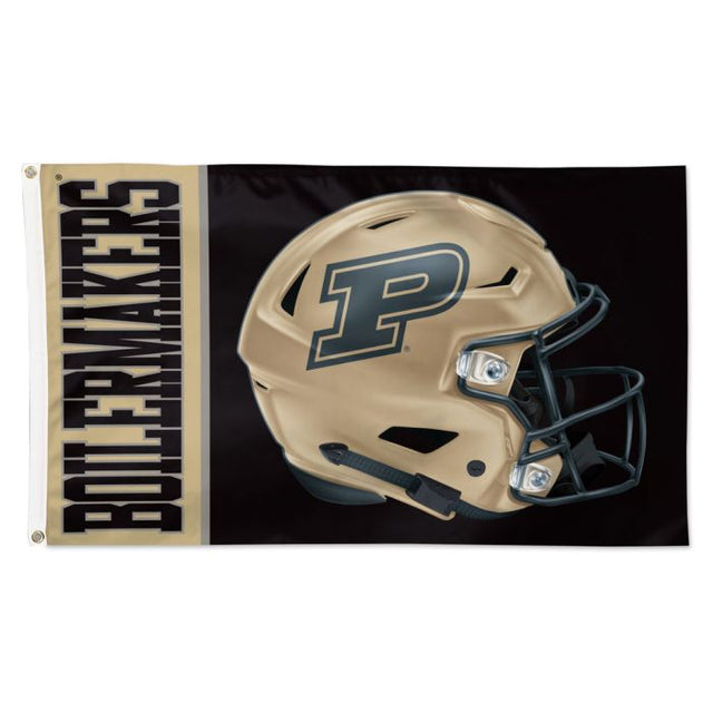 Bandera de lujo con el logo de Purdue Boilermakers HELMET (casco de los Purdue Boilermakers) de 3 x 5 pies