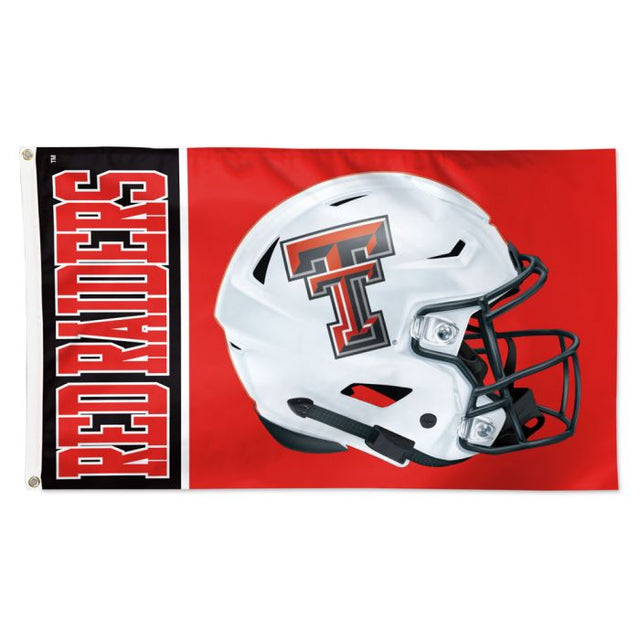 Bandera con casco de los Texas Tech Red Raiders, de lujo, 3 x 5 pies