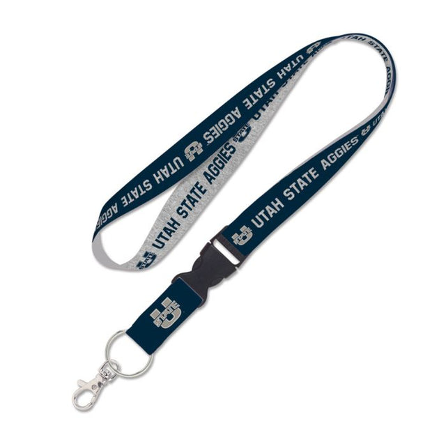 Utah State Aggies HEATHER Lanyard w/detachable buckle 1"