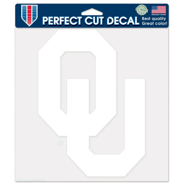 Calcomanías de corte perfecto de Oklahoma Sooners de 8" x 8"