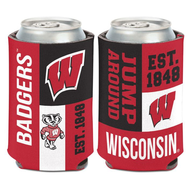 Enfriador de latas COLORBLOCK de Wisconsin Badgers, 12 oz.