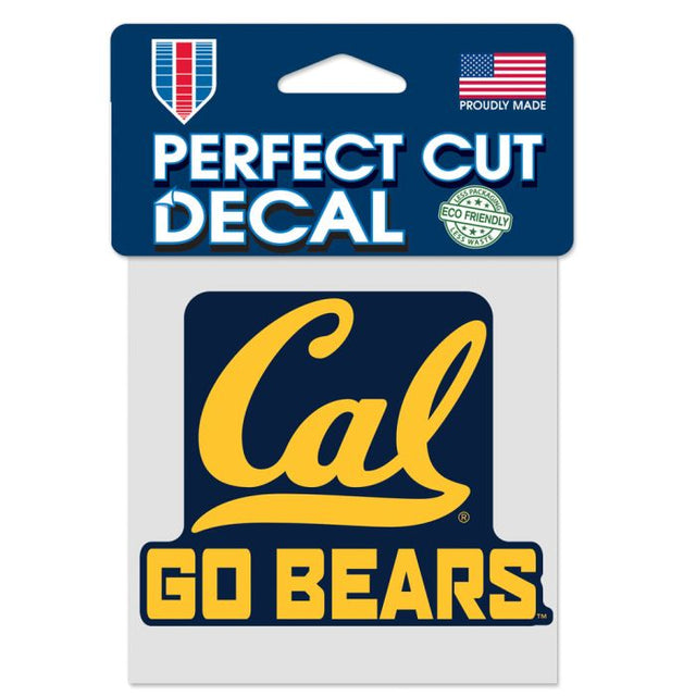 California Golden Bears SLOGAN Perfect Cut Color Decal 4" x 4"