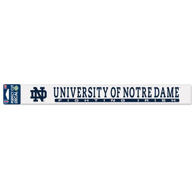 Calcomanías de corte perfecto de Notre Dame Fighting Irish de 2" x 17"