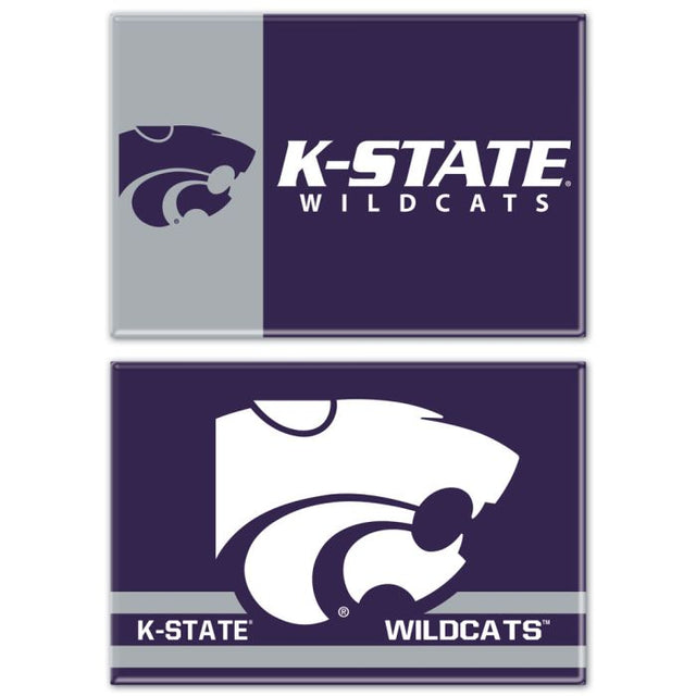 Imán rectangular de Kansas State Wildcats, paquete de 2, 2 x 3 pulgadas