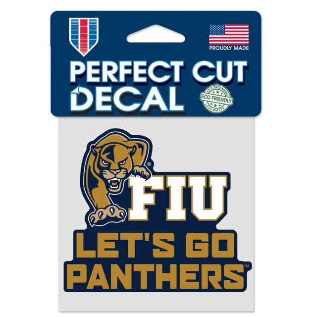 Florida International Panthers SLOGAN Perfect Cut Color Decal 4" x 4"