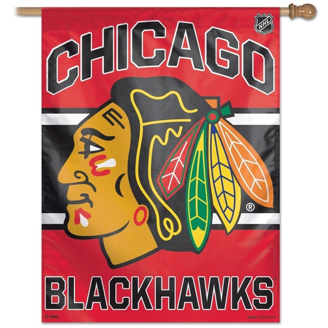 Pancarta vertical de los Chicago Blackhawks de 27 x 37 pulgadas