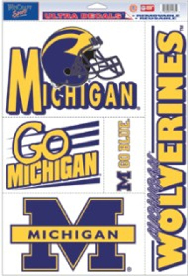 Calcomanía de los Wolverines de Michigan, 11 x 17 pulgadas, Ultra