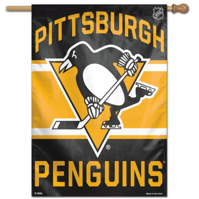 Banner vertical de los Pittsburgh Penguins de 28 x 40 pulgadas