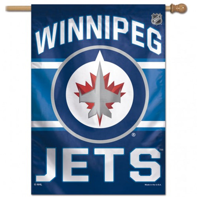 Pancarta vertical de los Jets de Winnipeg de 28 x 40 pulgadas