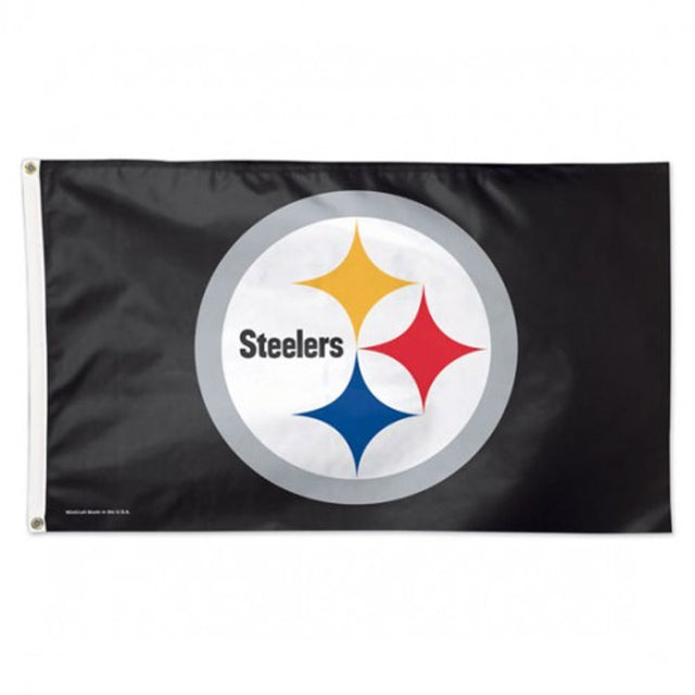 Bandera de los Pittsburgh Steelers de estilo de lujo de 3 x 5 pulgadas